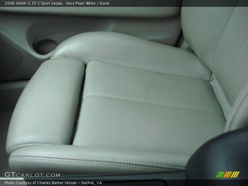 Ivory Pearl White / Stone 2008 Infiniti G 35 S Sport Sedan