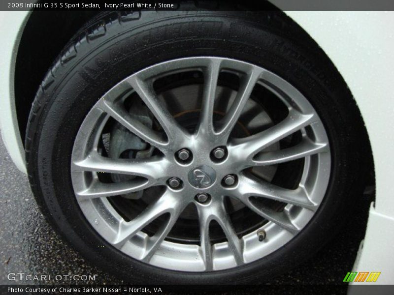 Ivory Pearl White / Stone 2008 Infiniti G 35 S Sport Sedan
