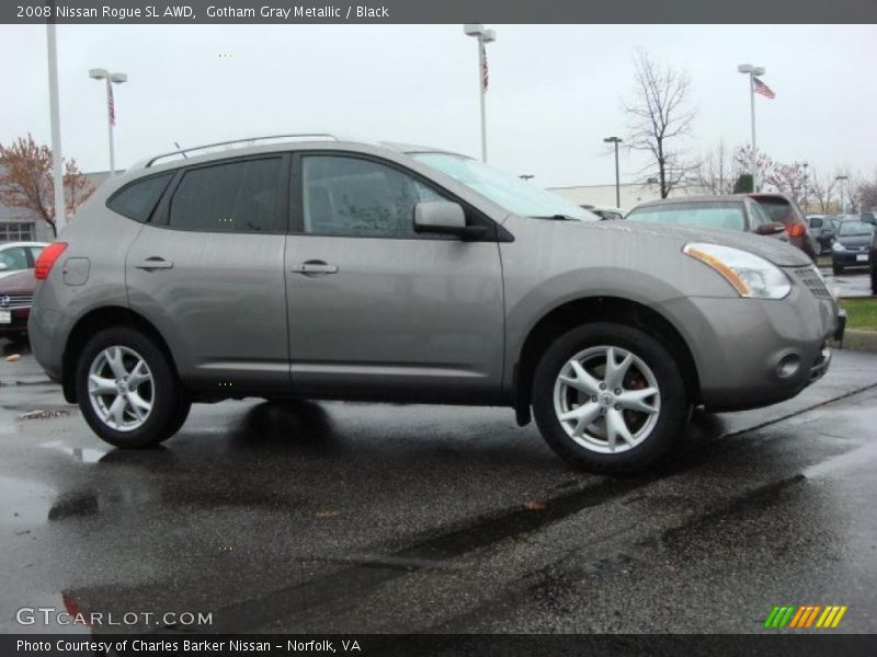 Gotham Gray Metallic / Black 2008 Nissan Rogue SL AWD