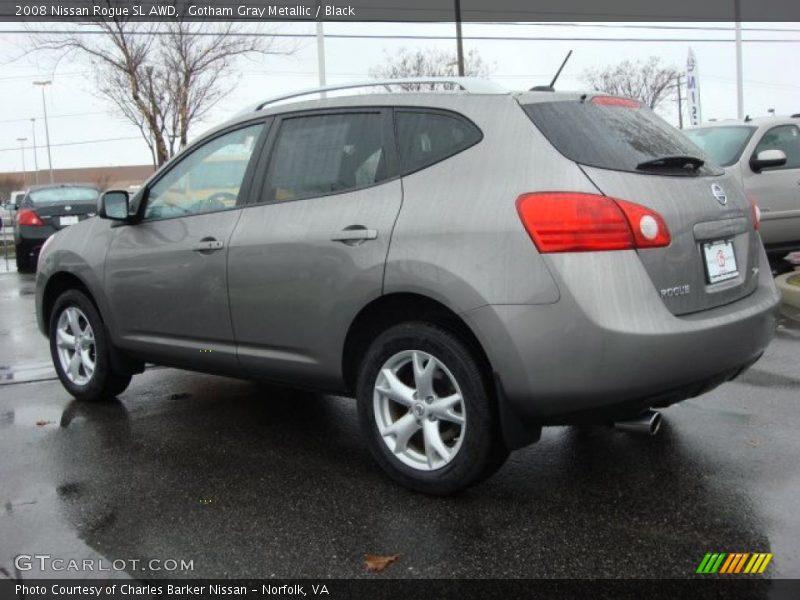 Gotham Gray Metallic / Black 2008 Nissan Rogue SL AWD