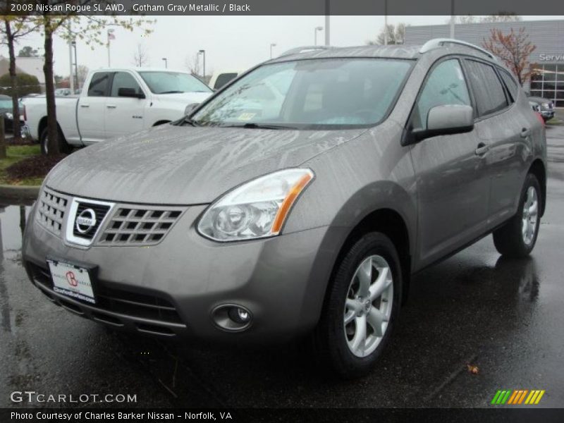 Gotham Gray Metallic / Black 2008 Nissan Rogue SL AWD