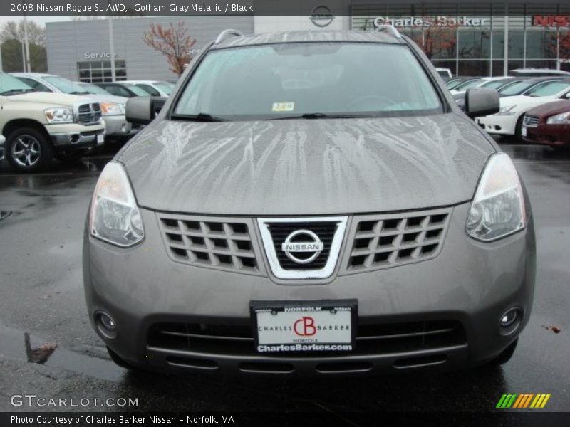 Gotham Gray Metallic / Black 2008 Nissan Rogue SL AWD