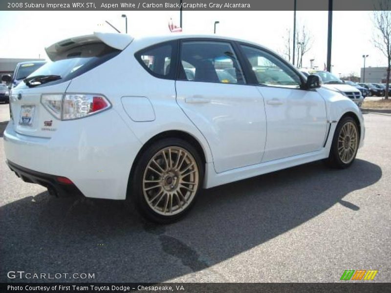 Aspen White / Carbon Black/Graphite Gray Alcantara 2008 Subaru Impreza WRX STi