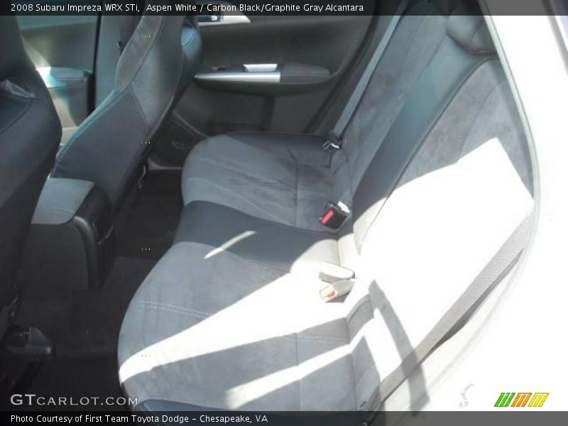 Aspen White / Carbon Black/Graphite Gray Alcantara 2008 Subaru Impreza WRX STi