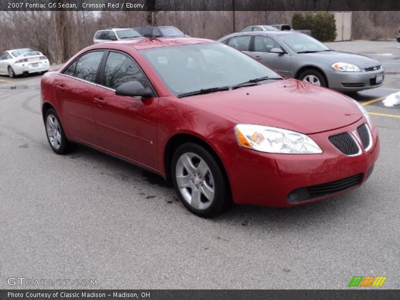 Crimson Red / Ebony 2007 Pontiac G6 Sedan