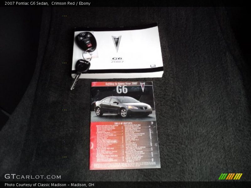 Crimson Red / Ebony 2007 Pontiac G6 Sedan