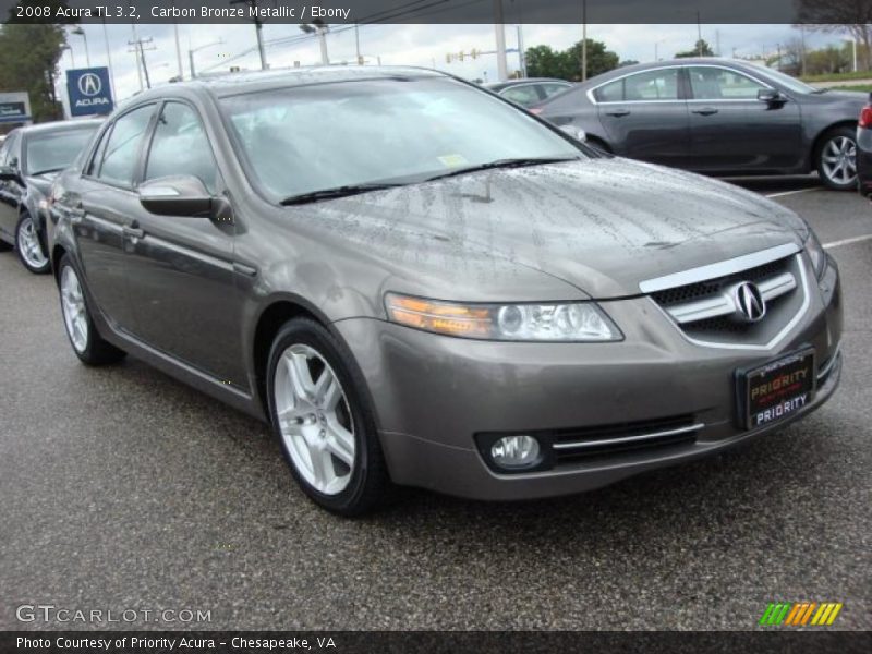 Carbon Bronze Metallic / Ebony 2008 Acura TL 3.2
