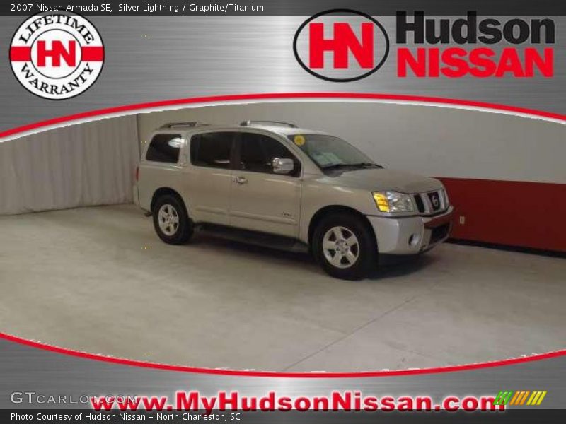 Silver Lightning / Graphite/Titanium 2007 Nissan Armada SE