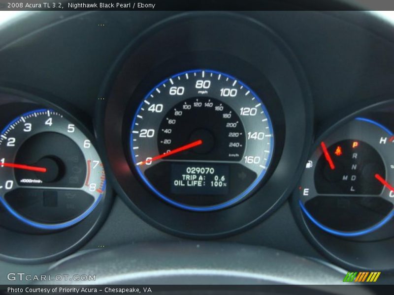Nighthawk Black Pearl / Ebony 2008 Acura TL 3.2