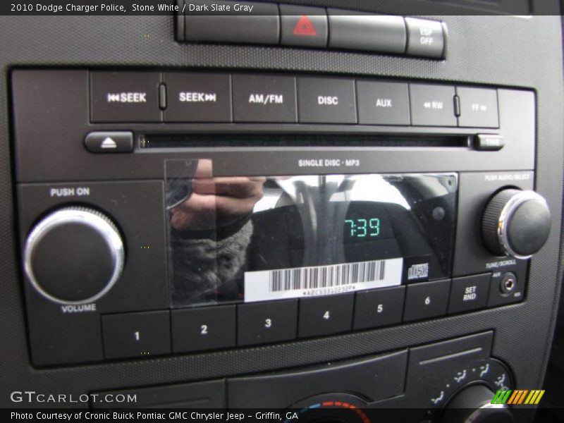 Controls of 2010 Charger Police