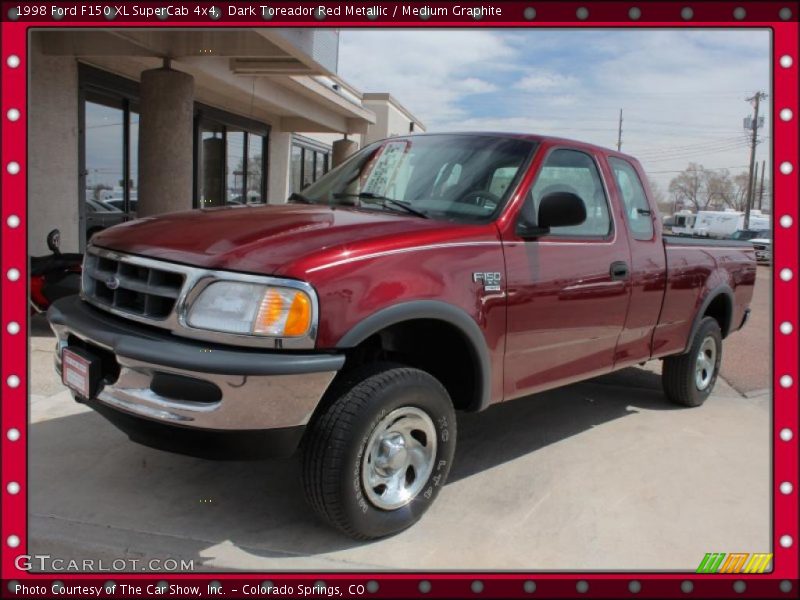 Dark Toreador Red Metallic / Medium Graphite 1998 Ford F150 XL SuperCab 4x4