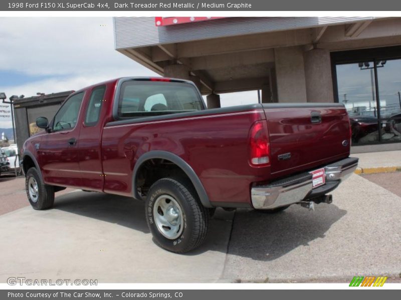 Dark Toreador Red Metallic / Medium Graphite 1998 Ford F150 XL SuperCab 4x4