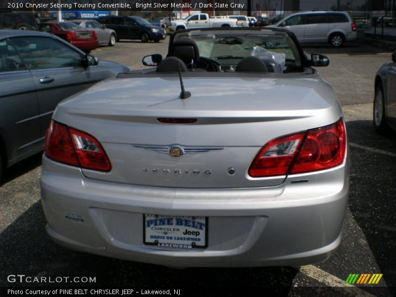 Bright Silver Metallic / Dark Slate Gray 2010 Chrysler Sebring Touring Convertible