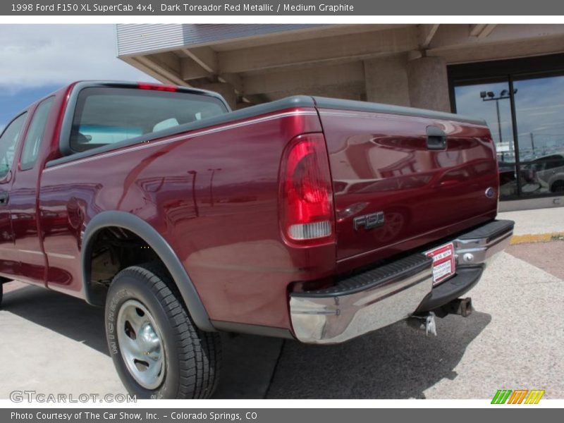 Dark Toreador Red Metallic / Medium Graphite 1998 Ford F150 XL SuperCab 4x4