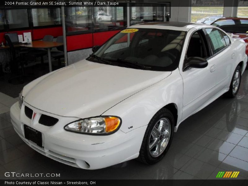 Summit White / Dark Taupe 2004 Pontiac Grand Am SE Sedan