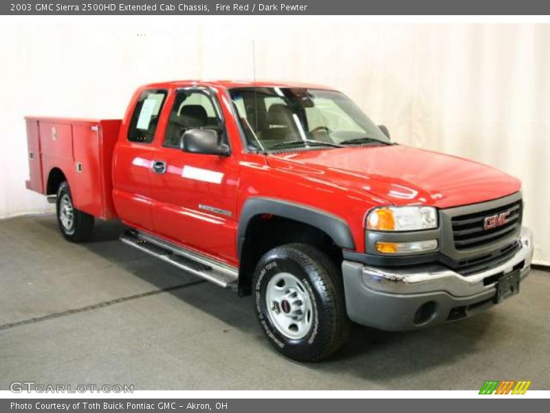 Fire Red / Dark Pewter 2003 GMC Sierra 2500HD Extended Cab Chassis