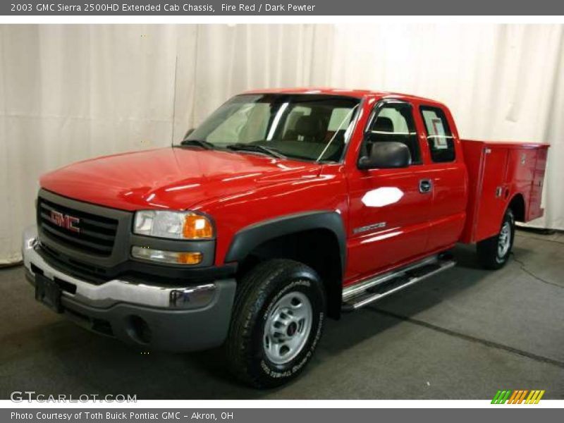 Fire Red / Dark Pewter 2003 GMC Sierra 2500HD Extended Cab Chassis
