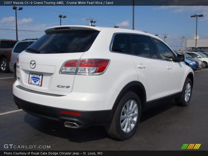 Crystal White Pearl Mica / Sand 2007 Mazda CX-9 Grand Touring AWD