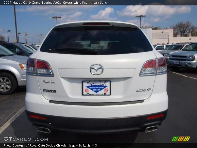 Crystal White Pearl Mica / Sand 2007 Mazda CX-9 Grand Touring AWD