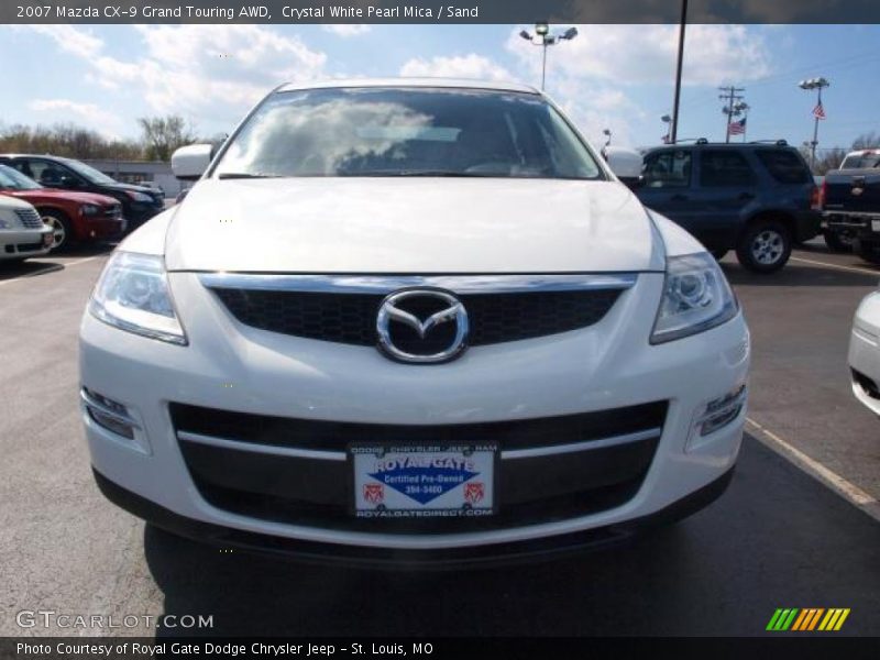 Crystal White Pearl Mica / Sand 2007 Mazda CX-9 Grand Touring AWD