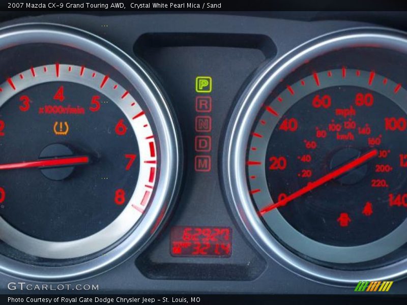 Crystal White Pearl Mica / Sand 2007 Mazda CX-9 Grand Touring AWD