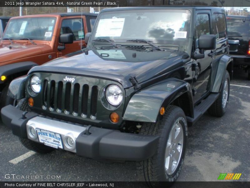 Natural Green Pearl / Black 2011 Jeep Wrangler Sahara 4x4