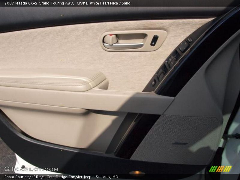 Crystal White Pearl Mica / Sand 2007 Mazda CX-9 Grand Touring AWD
