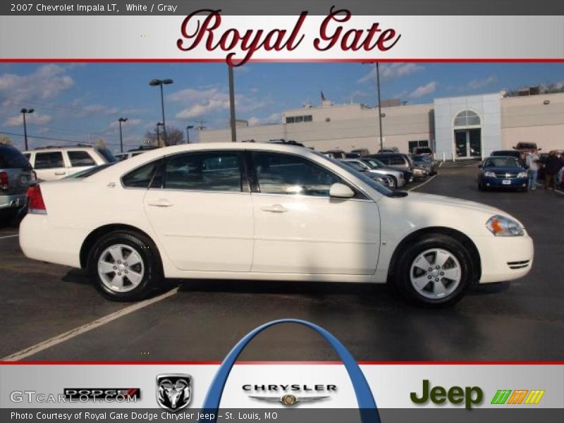 White / Gray 2007 Chevrolet Impala LT