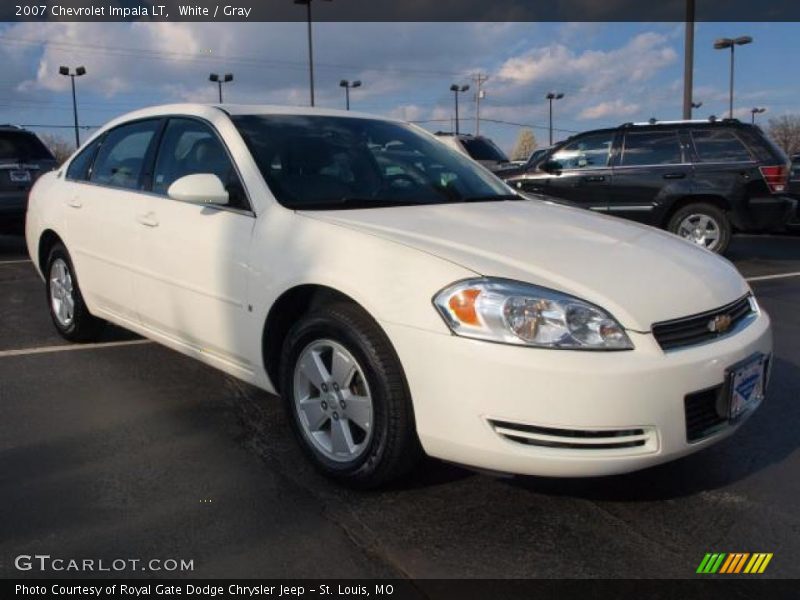 White / Gray 2007 Chevrolet Impala LT