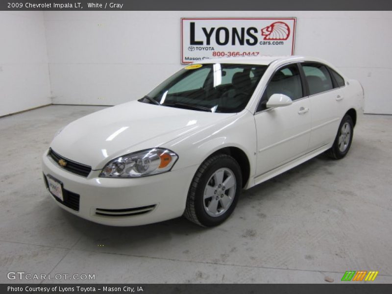 White / Gray 2009 Chevrolet Impala LT