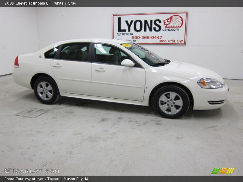 White / Gray 2009 Chevrolet Impala LT