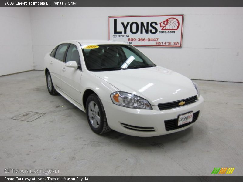 White / Gray 2009 Chevrolet Impala LT