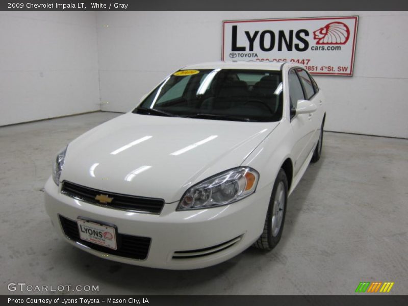 White / Gray 2009 Chevrolet Impala LT
