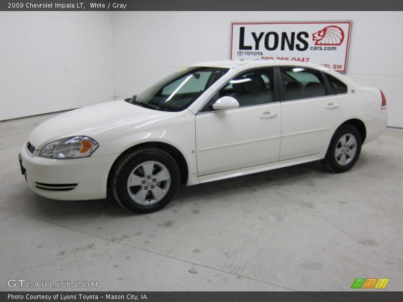 White / Gray 2009 Chevrolet Impala LT
