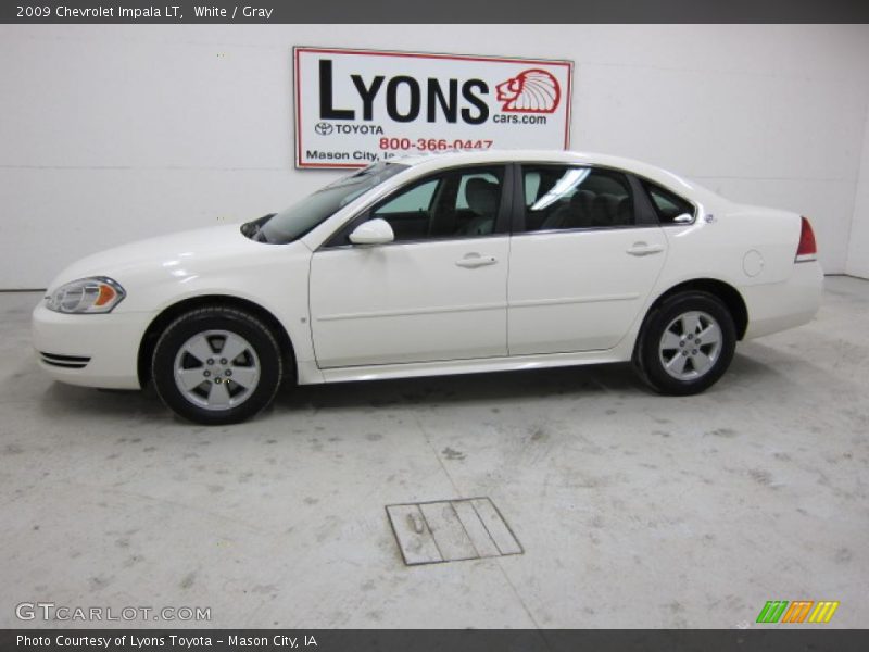 White / Gray 2009 Chevrolet Impala LT