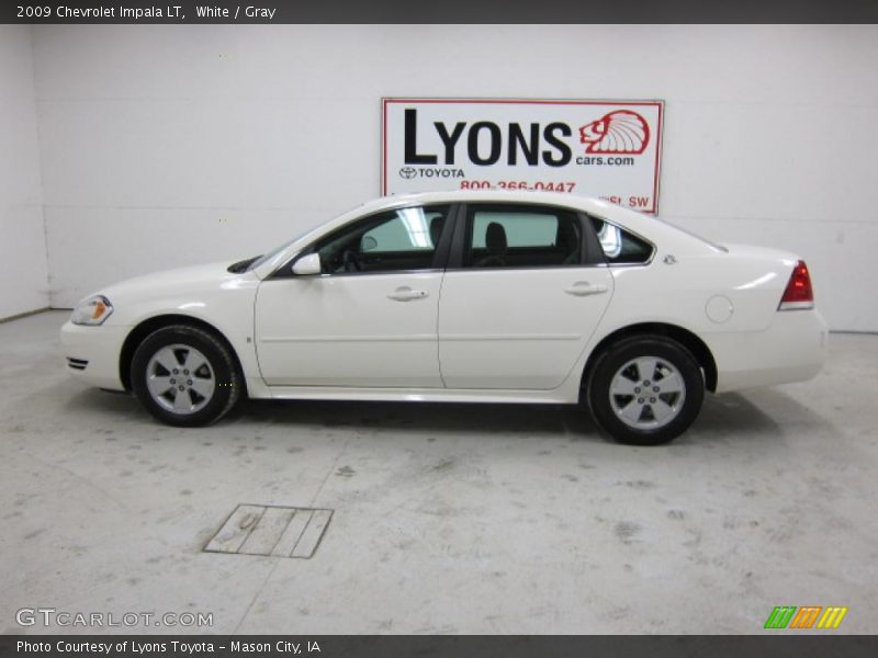White / Gray 2009 Chevrolet Impala LT
