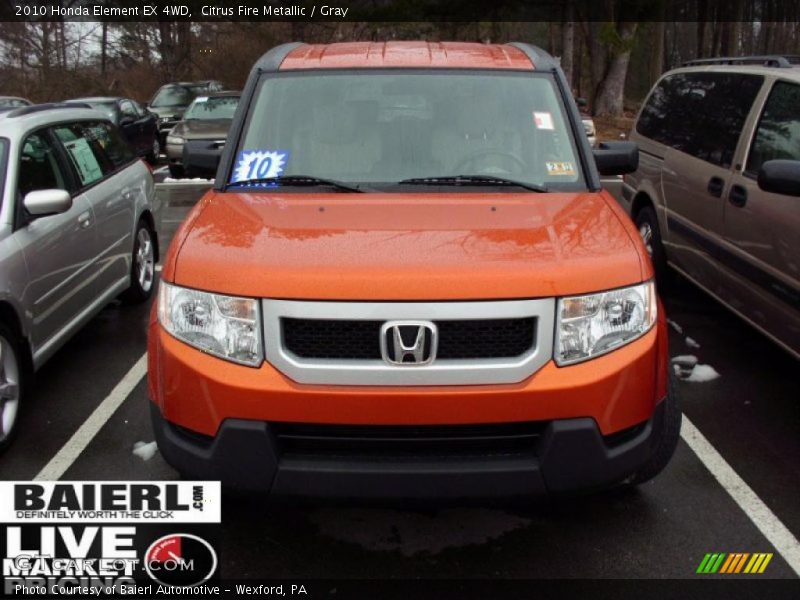 Citrus Fire Metallic / Gray 2010 Honda Element EX 4WD