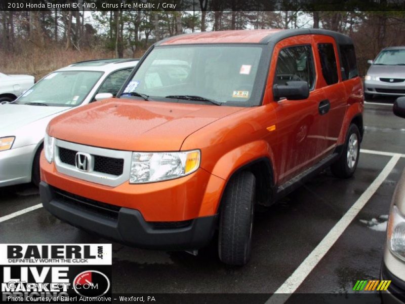 Citrus Fire Metallic / Gray 2010 Honda Element EX 4WD