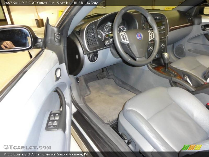 Silver Metallic / Black/Gray 2007 Saab 9-3 2.0T Convertible