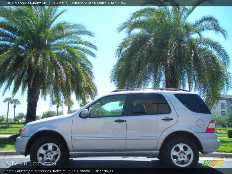 Brilliant Silver Metallic / Ash Grey 2004 Mercedes-Benz ML 350 4Matic