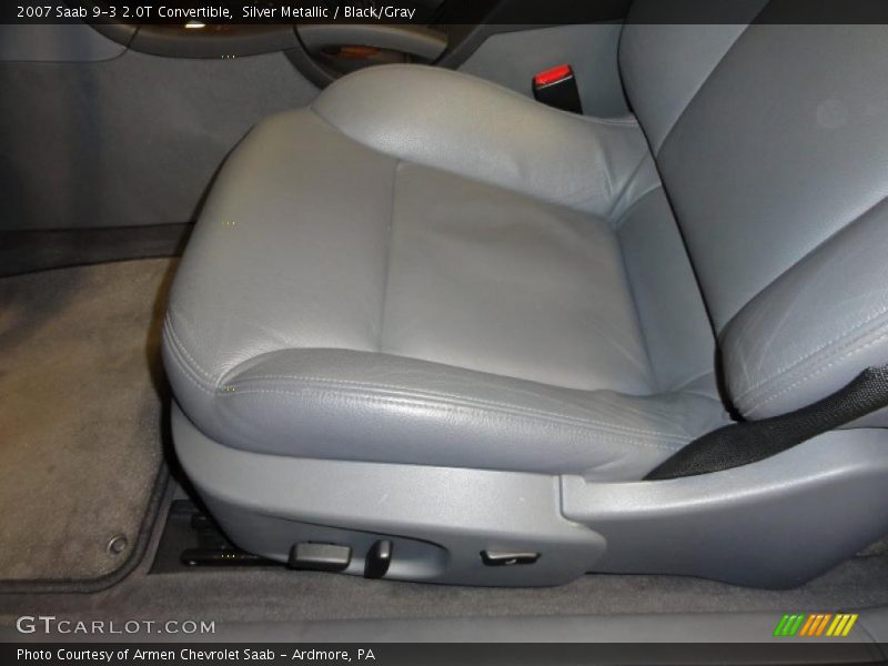 Silver Metallic / Black/Gray 2007 Saab 9-3 2.0T Convertible