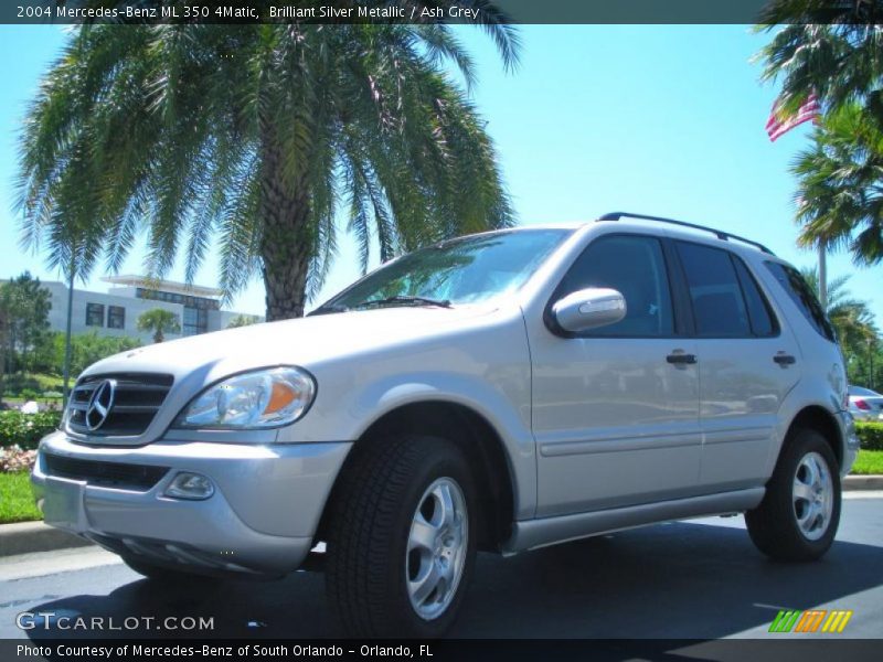Brilliant Silver Metallic / Ash Grey 2004 Mercedes-Benz ML 350 4Matic