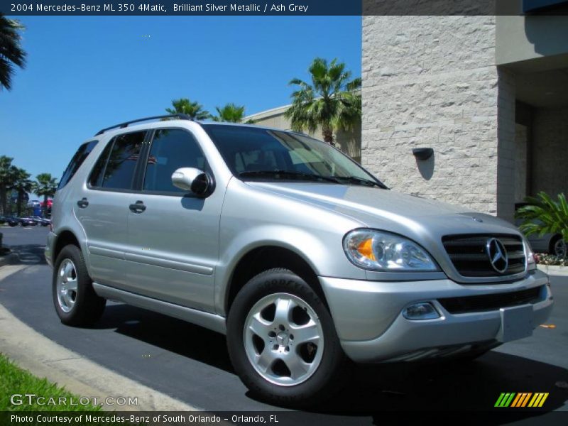 Brilliant Silver Metallic / Ash Grey 2004 Mercedes-Benz ML 350 4Matic