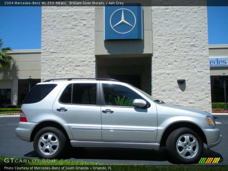 Brilliant Silver Metallic / Ash Grey 2004 Mercedes-Benz ML 350 4Matic