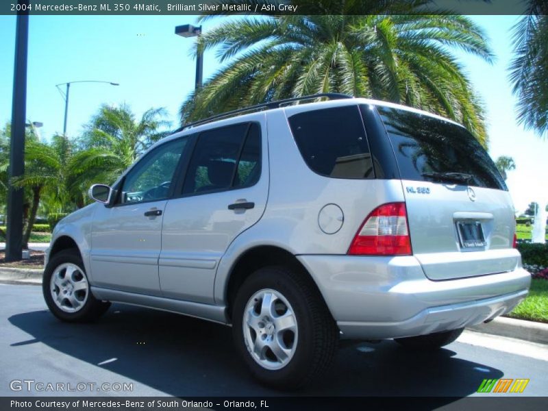 Brilliant Silver Metallic / Ash Grey 2004 Mercedes-Benz ML 350 4Matic