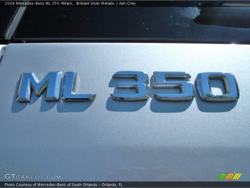Brilliant Silver Metallic / Ash Grey 2004 Mercedes-Benz ML 350 4Matic