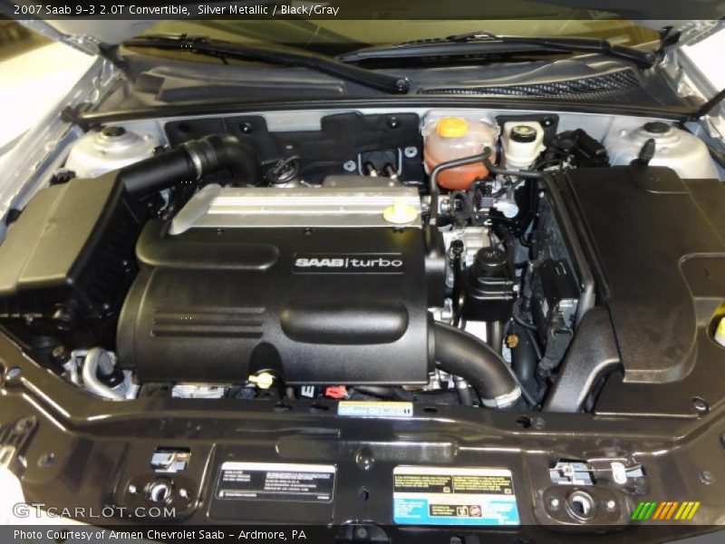 Silver Metallic / Black/Gray 2007 Saab 9-3 2.0T Convertible