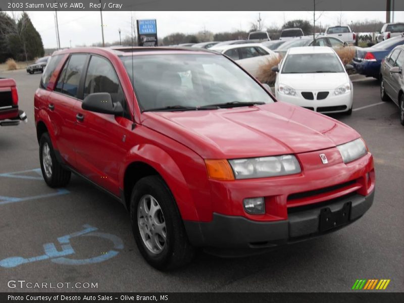 Red / Gray 2003 Saturn VUE V6 AWD