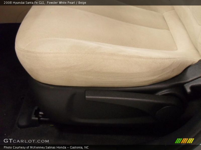 Powder White Pearl / Beige 2008 Hyundai Santa Fe GLS