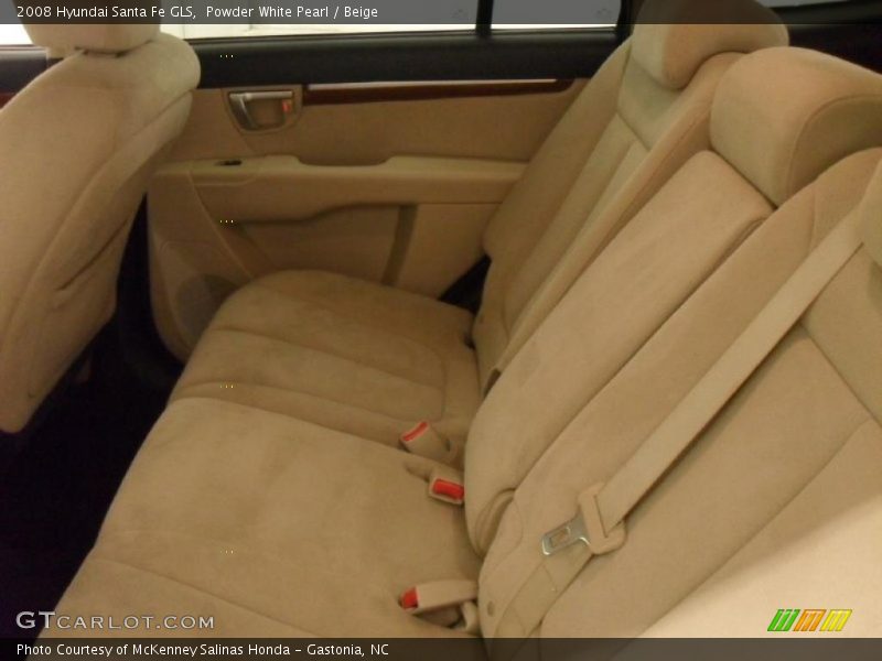 Powder White Pearl / Beige 2008 Hyundai Santa Fe GLS